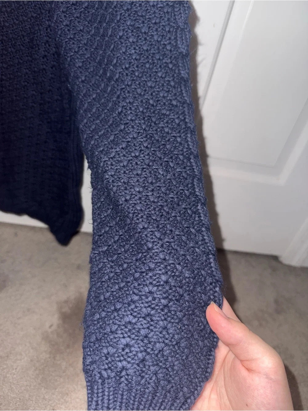 Banana Republic Heritage Chunky Cable Knit Turtleneck Sweater - Slate Blue